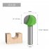 Tungsten Steel Alloy 8mm Shank Diameter Woodworking Semicircle Router Bit Tool 8X16