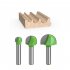 Tungsten Steel Alloy 8mm Shank Diameter Woodworking Semicircle Router Bit Tool 8X18