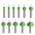 Tungsten Steel Alloy 8mm Shank Diameter Woodworking Semicircle Router Bit Tool 8X18