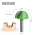 Tungsten Steel Alloy 8mm Shank Diameter Woodworking Semicircle Router Bit Tool 8X18