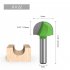 Tungsten Steel Alloy 8mm Shank Diameter Woodworking Semicircle Router Bit Tool 8X18