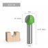 Tungsten Steel Alloy 8mm Shank Diameter Woodworking Semicircle Router Bit Tool 8X22