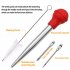 Turkey Baster Syringe Set Home Baking Tool With 2 Marinade Needles Cleaning Brush Kitchen Gadgets black