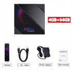 Tv Box Android 10.0 H96 Max H616 Media Player Dual Frequency Wifi Smart  Tv  Box 4+64g 4+64G_British plug