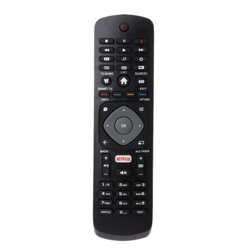 Tv Remote Control Replacement Parts Compatible For Philips HOF16H303GPD24 Smart Netflix 398GR08B (Without Battery) black