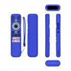 Tv Remote Control Silicone Cover Anti-fall Dust Protective Case Remote Sleeve Compatible For Tcl Rc902n Fmr1 Blue