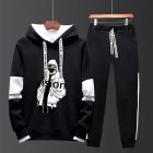Two piece Sweater Suits Long Sleeves Hoodie Drawstring Pants Sports Wear for Man 1  XXXL