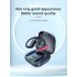Tws Bluetooth compatible Headphones With Mic Sports Ear Hook Led Display Wireless Hifi Stereo Earbuds Waterproof  q62 3  black