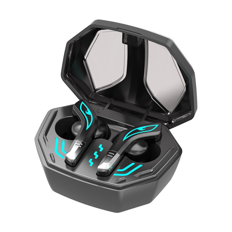 Tws Bluetooth-compatible Headset Low Latency Stereo Wireless Gaming Earphone Waterproof Sports Earplugs black
