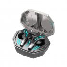 Tws Bluetooth-compatible Headset Low Latency Stereo Wireless Gaming Earphone Waterproof Sports Earplugs silver