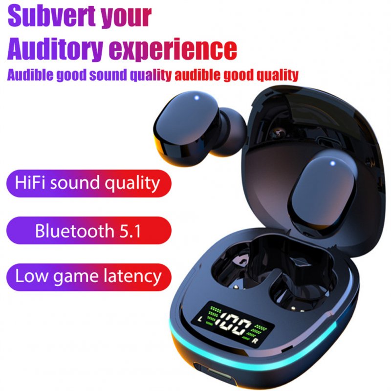 Tws G9s Earphones Bluetooth 5.1 Wireless Gaming Headset Noise Cancelling