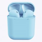 Tws Macaron I12 Wireless Headphones Bluetooth Earphone Headset Super Bass Sound Earbuds Light blue