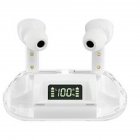 Tws Wireless Bluetooth 5.3 Headphones Translucent Design Hifi Stereo Binaural Sports Headset White
