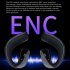 Tws Wireless Bluetooth Headphones Touch Control Ear Clip Bone Conduction Noise Reduction Headset White