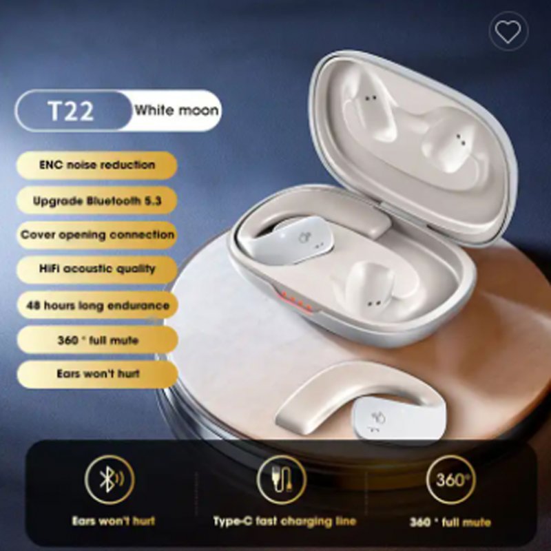 Tws Wireless Bluetooth Headphones Touch Control Ear Clip Bone Conduction Headset