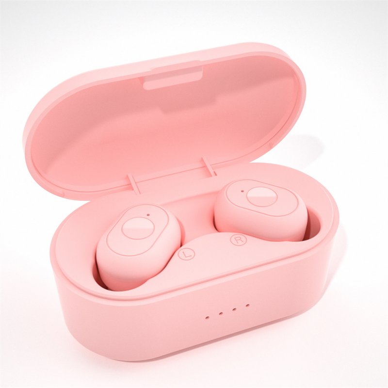 Tws Wireless Bluetooth-compatible  Earphones Low-latency Noise Cancelling Sports Headphones Ultra Long Standby Gaming Earbuds Y80 pink