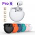Tws Wireless  Earphones For Iphone Sports Earphones With Microphone Bass Air Pro 6 black