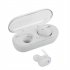 Tws Wireless  Stereo  Headphones Bluetooth compatible 5 0 In ear Noise Reduction Waterproof Earbuds Headset With Charging Case White
