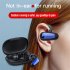 Tws t8 Air Conduction Earphones Bluetooth Noise Cancelling Hi fi Stereo Waterproof Sports Headset Black