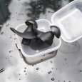 1 Pair Silicone Spiral Earplugs Black