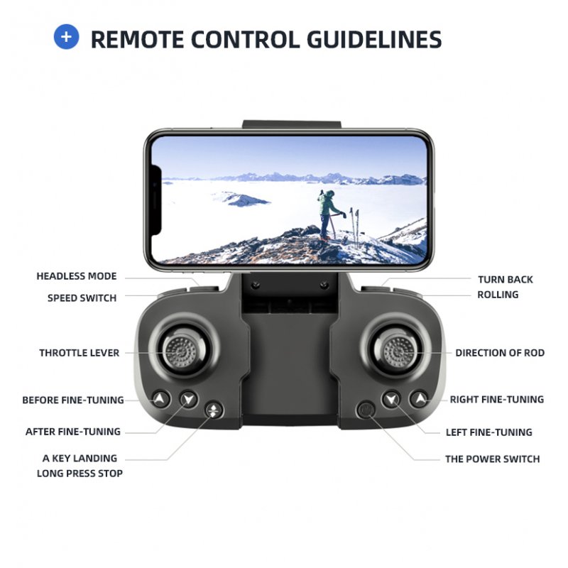 Mini  Folding  Aircraft Dual-lens Dual-cut Aerial Photography Fixed-height Wifi Remote Control Drone 