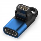 Type C Charging Adapter Charger Replacement Charging Connector Compatible For Coros Pace 2 / Coros Pro / 42 / Vertix blue+black