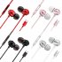 Type C Headphones Compatible For 9 8 7 Pro P50 Pro Wire Control Bass Magnetic Earphones With Microphone red