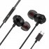 Type C Headphones Compatible For 9 8 7 Pro P50 Pro Wire Control Bass Magnetic Earphones With Microphone silver