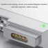 Type C Magnetic Usb Adapter Connector Type C Female To Compatible For Magsafe 2 PD 100w T Shape Plug Converter silver