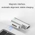 Type C Magnetic Usb Adapter Connector Type C Female To Compatible For Magsafe 2 PD 100w T Shape Plug Converter silver