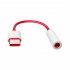 Type C Male To 3 5mm Earphone Headset Jack Adapter Aux Audio Cable Converter red