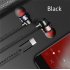Type C Plug Ear Earphone Headset Headphone Earbuds for Huawei P20 pro HTC Nexus black