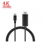 Type C To Hdmi-compatible Converter Mobile Phone To Tv Hd Cable Support 4k Cable  Adapter Black