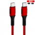 Type C To Micro Usb Charging Cable Data  Cable  Pd Fast Charge Data Transfer With Otg Function Compatible For Macbook Samsung Xiaomi Red Type C vs  Micro