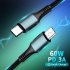 Type C To Micro Usb Charging Cable Data  Cable  Pd Fast Charge Data Transfer With Otg Function Compatible For Macbook Samsung Xiaomi blue Type C vs  Micro