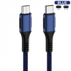 Type C To Micro Usb Charging Cable Data  Cable, Pd Fast Charge Data Transfer With Otg Function Compatible For Macbook Samsung Xiaomi blue Type-C vs. Micro