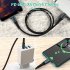 Type C To Micro Usb Charging Cable Data  Cable  Pd Fast Charge Data Transfer With Otg Function Compatible For Macbook Samsung Xiaomi blue Type C vs  Micro
