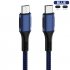 Type C To Micro Usb Charging Cable Data  Cable  Pd Fast Charge Data Transfer With Otg Function Compatible For Macbook Samsung Xiaomi blue Type C vs  Micro