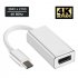 Type C USB 3 1 Adapter Thunderbolt 3 USB C to DisplayPort Converter 4K 60Hz TYPE C TO DP USB C Cables Connectors Silver