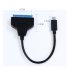 Type C USB 3 1 to SATA HDD SSD Adapter Cable 0 2m Support 2 5 inch Large capacity Storage  black
