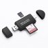 Type C   micro USB   USB 3 In 1 OTG Card Reader High speed USB2 0 Universal OTG TF SD for Android Computer black