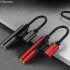 Type C to 3 5mm Headphone Audio Jack 2 in 1 USB C AdapterAUX Wired Music Charging Converter for Samsung Huawei  red