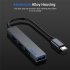 Type C to 4USB 2 0 HUB Splitter Converter OTG Adapter Cable for Macbook Pro iMac PC Laptop Notebook Accessories gray