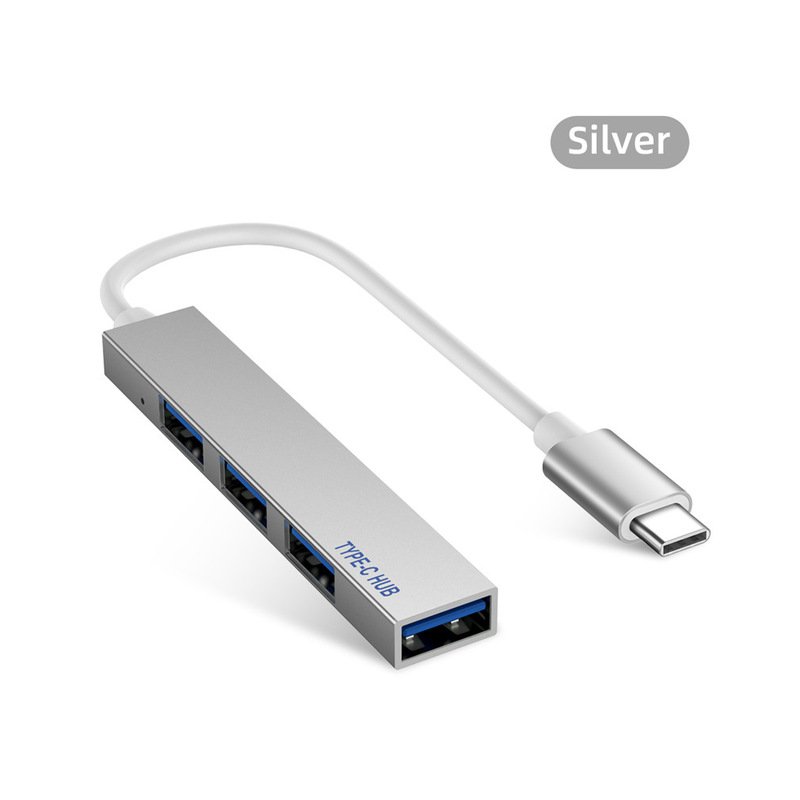 Type-C to 4USB 2.0 HUB Splitter Converter OTG Adapter Cable for Macbook Pro iMac PC Laptop Notebook Accessories Silver