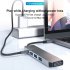 Type C to HDMI 87W PD Quick Charging USB3 1 5 in 1 Docking Station for Office PC Notebook Silver