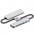 Type C to HDMI 87W PD Quick Charging USB3 1 5 in 1 Docking Station for Office PC Notebook Silver