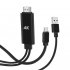 Type C to HDMI Cable 4K HDTV TV Digital AV Adapter Audio Video Converter for Samsung Note 10 10  Plus black