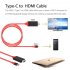 Type C to HDMI HDTV AV TV Cable Adapter for Samsung Galaxy S8 S9 S9  Note 9 PC