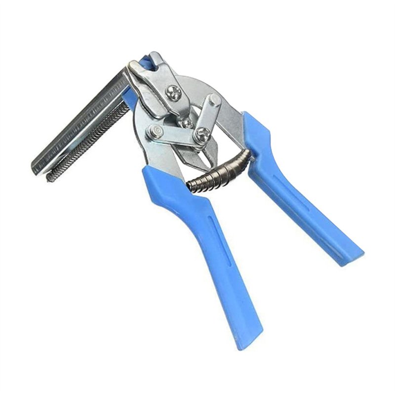 Type M Nail Ring Pliers With 600 Pcs M Clips Handle Multi-function Hand Tools Cage Clamp High Strength Hog Ring Pliers Kit For Auto Upholstery Fence Fastening blue group cage pliers