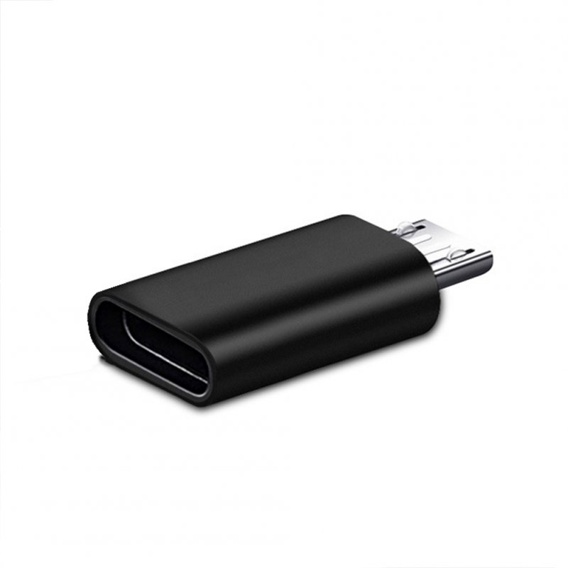 Type-c Female To Micro Android Adapter Usb Fast Charging Cable Connector Adapter Compatible For Sumsung Huawei Xiaomi black 1-piece